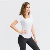 luluwomens T-shirt à manches courtes pour femme en tricot à séchage rapide et respirant pour course à pied, entraînement, yoga, haut actif pour femme et fille