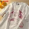 Męskie koszule Zwrotu koszulki T Shirt Men Summer Korean Tshirt Cartoon Drugi element dziewczyna anime nadruk koszulka z krótkim rękawem damskie ubrania Tops 230419