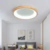 Ceiling Lights LED Wood Light For Bedroom Living Room Lighting Lamps Japanese Round Home Closet Decoration Fixture