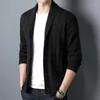 Men's Sweaters Korean Style Cardigan 2023 Autumn Single Breasted Male Turn Down Collar Twisted Sweater Coat