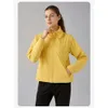 Lu Lu Align-outfits Merkvervangers Damesveld Winddicht Volledige Heat Seal-jas Korte capuchon Outdoor Bergsportkleding LL