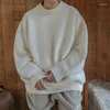 メンズセーターツイストメン冬の温かい居心地の純粋な色デイリーシンプルな多目的香港スタイルの気質ラウンジウェアニットアウター