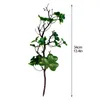 Decorative Flowers Ornaments Plant Branches Cutting Artificial Flower Plastic Model Fake Clover 34cm Leaves Wedding Patrick's Day Decor Leaf