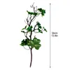 Dekorativa blommor Ornament Växtgrenar som skär konstgjord blommaplastmodell Fake Clover 34 cm lämnar bröllop Patrick's Day Decor Leaf