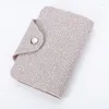 Card Holders 24 Position ID Credit Bags Cotton Fabric Art Style Solid Color Small Fresh Cards Clip Fashion Clutch