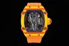 n Factory Bbr Factory Дизайнерские часы Механические часы Rm2703 Настоящий турбийон Кварцевый материал Изготовлен из интегрированной штамповки и нижней пластины Мост стола YJV5Y
