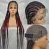 Braided Wigs Full Lace Wig 36inches Braiding Hair For Black Women Synthetic Box Braids Hair Cheap Wigs For Wholesale New Synthetic HairSynthetic Lace Wigs(For