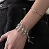 Link Armbänder 2023 Trending Thorny Spine Punk Goth Unisex Fishbone Metall Armreif Charm Armband Für Frauen Männer Party Schmuck Geschenke