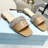 Slippers and scorpion shoes ladies crystal stone high heels women's shoes brand fashion block sliding toe luxury designers flat with leather with 5cm high heel 7.5cm 42