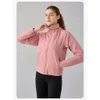 Lu Lu Align-outfits Merkvervangers Damesveld Winddicht Volledige Heat Seal-jas Korte capuchon Outdoor Bergsportkleding LL