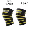 Knee Wraps Men Fitness Weight Lifting Elastic Bandage Compression Knee Support Sports Strap Knee Protector Bands Pad Sleeve Sports SafetyElbow Knee Pads High