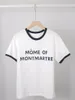 Magliette delle nuove donne Vintage Lettera Stampa Donna Manica corta O Collo T-shirt in cotone Estate Elegante Casual Femme Magliette TopDonna