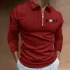 Polos pour hommes Polo Shirt Zipper Stripe Vêtements à manches longues Jeunes hommes Marque d'été Hommes Hot Haute Qualité Top Business Casual Coréen Luxe T231120