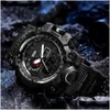 Wristwatches Smael Brand Luxury Military Sports Watches Men Quartz Analog Led Digital Watch Man Waterproof Clock Dual Displa Dhgarden Otimd
