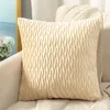 Cushion Decorative Pillow Striped Geometry Velvet Throw Pillows 45 45 Waist Cushion Cover Sofa Home Bedroom Decorative Year Kussenhoes Decoration 230419