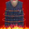 Men's Vests Thermal Jacket Buttons Open And Close Making It Easier To Put On Take Off.