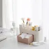 Storage Boxes Bins Makeup Organizer Box with Drawer Cotton Swab Stick Case lipstick organizer brush holder makeup Acrylic Plastic 230419