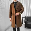 Misto lana da uomo Cappotto di lana stile britannico Uomo Tasche grandi Autunno Inverno Trench con risvolto Plus Size 5XL-S Cappotti casual moda Giacca a vento maschile 231118