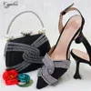 Dress Shoes Luxury Woman And Bag Set 2023 Ladies High Heels Pumps Match With Handbag Sandals Purse Clutch Escarpins Femme CR382