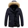 Mens Jackets Men Parkas Coat Windbreaker Big Pockets 도매 겨울 두껍게 모피 후드 재킷 오버 코트 따뜻한 남성 231118