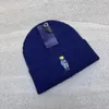 Polo Nakış Aktif Örgü Kelepçe Beanie Kış Bear Hat Royal