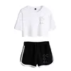 Vrouwen Tweedelige Broek KPOP LOONA Merch Tops Set Shorts Mooie T-shirt Harajuku Streetwear Meisje Sets Mode Vrouwen Kleding