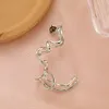 Vercret Gold Cuff Earrings Women Piercing Cartilage Ear Cuff CZ Ear Clip Wrap Around Earring Girls Ear profile,