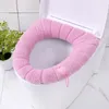 Toiletbrakomslagen badkamer deksel wasbare mat o-vorm bidet winter warme pluche kussen accessoires