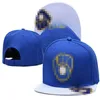 Brewers- Baseball Caps Gorras Cap Heren Merk Dames Bone Diamond Snapback Hoeden voor volwassenen