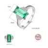 Europe Vintage Rectangle Colorful Zircon Ring Jewelry Women Fashion Brand Micro Set Zircon S925 Silver High end Ring for Women Wedding Party Valentine's Day Gift SPC