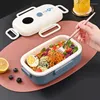 Zestawy naczyń obiadowych Bento Box z inteligentnym wyświetlaczem temperatury Lunch Extended Heat Ochrona 1000 ml przenośny pojemnik Y5GB