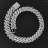 Chains 20mm Cuban Link Chain For Men Iced Out Choker Necklace Prong Setting Cubic Zirconia Big Heavy Chunky Hip Hop Jewelry
