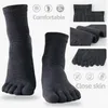 Chaussettes pour hommes 5 paires Casual Cinq orteils Longs Hommes Sports Sweat Déodorant Doigts Séparés Bas Mâle Antidérapant Tube Moyen Cheville Sox