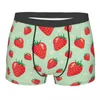 Underpants Magic Forest Underwear Men Sexy Print Custom Strawberry Boxer Shorts Panties