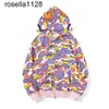 Novo 23ss Bapes Designer Hoodie Full Zip Up Tubarão Hoodies marca de moda Preto Camuflagem Moletom Mens Womens Hoodie