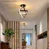Plafonniers Petit plafonnier LED moderne 2 anneaux Design créatif plafonnier luminaires d'intérieur couloir balcon allée bureau Lustre Q231120