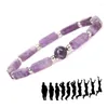 STRAND NATUURLIJKE AMETHYST Rechthoek Stone Bracelet Gebed Meditatie Meditatie Sieraden Stretch dames mannen voor vermoeidheid verlichting gewichtsverlies