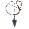 Reiki – collier en pierres naturelles pour femmes, pendentif en cristal de guérison pointu en pointe de flèche, bijoux Hip Hop à la mode, cadeau de noël