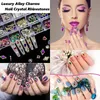 Nail Art Dekorationen 120240 Stück Legierung Kristall 3D Charms 24Style510PC unregelmäßig gemischtes Design Schmuck Edelstein Box Zubehör 231120