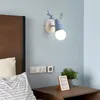 Wandlampen cartoon kleur gewei aflucht slaapkamer licht moderne Noordse macaron badkamer gangpad enkele trap lichten lichten