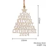 Pendant Necklaces 1 custom family name wooden pendant Christmas tree document hanging ceremony 231120