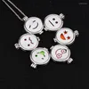 Pendant Necklaces Wholesale Classic Glow Felt Pads Diffuser Necklace Stainless Steel Essential Oils Jewelry