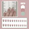 False Nails Rhinestone Butterfly Christmas Snowflake Fake Seamless Removable Nail Art Colorful Press On Tips