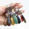 Keychains Stone Natural Keychain Reiki Crystals de guéris