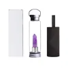 En gros 31 couleurs 550 ml cristal naturel quartz pierre précieuse bouteille d'eau infusée Reiki bien-être obélisque baguette guérison énergie verre tasse BJ