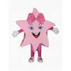 Halloween Pink Star Mascot Costume Cartoon Character Outfits Suit Carnival Unisex vuxna outfit jul födelsedagsfest utomhus outfit