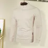 Herren Hoodies Männer Dickes Sweatshirt Stilvoller mittellanger Pullover Warme elastische Gitterstruktur mit Ständer für den Herbst