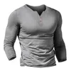 Men's T Shirts Simple T-shirt Fit Placket Basic Casual Men Autumn Top Male Soft