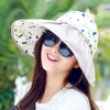 Wide Brim Hats 2023 Foldable Sunshade UV Protection Sun Hat For Women Summer Visor Beach Cap Panama Chapeau Femme Gorra Mujer