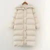 Womens Down Parkas Winter Fur Collar Coat Fashion Thick Warm Long Park Black Ivory Grey 231120